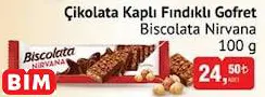 BİSCOLATA NİRVANA ÇİKOLATA KAPLI FINDIKLI GOFRET